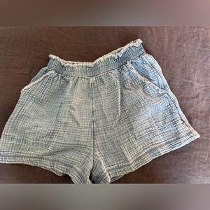 Aerie Light Blue Gauze Shorts